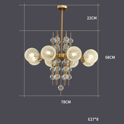DecorBites™ Gold Chrome Bubble Ceiling Chandelier: 2025 Trend Hanging Lamps for Living Room