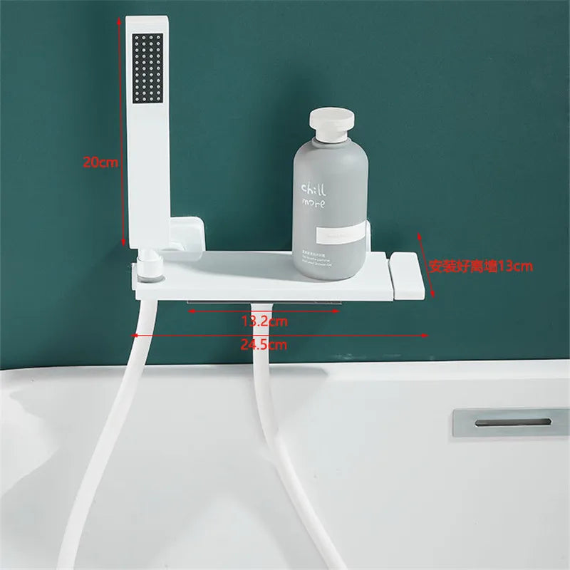 DecorBites™ Gray Wall Mounted Waterfall Faucet Set for Bath and Shower