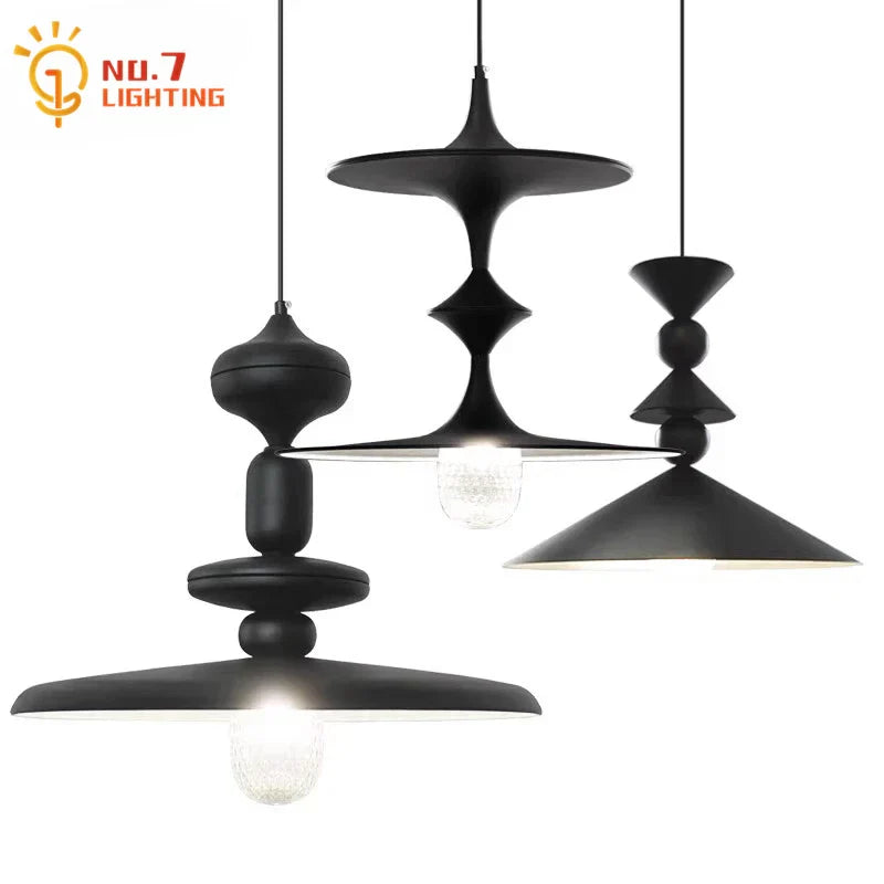 DecorBites™ Black Gyroscope Pendant Lights LED G9 Crystal Iron Art Minimalist Luxury