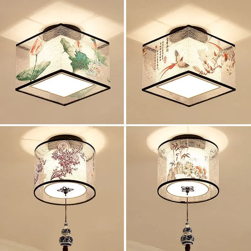 DecorBites™ Chinese Style Ceiling Lamp, Creative Warm Light for Hotel Villa Corridors