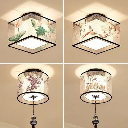 DecorBites™ Chinese Style Ceiling Lamp, Creative Warm Light for Hotel Villa Corridors