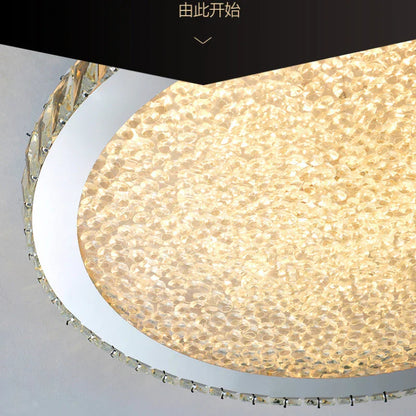 DecorBites™ Crystal Round LED Ceiling Chandelier - Modern Stainless Steel Light