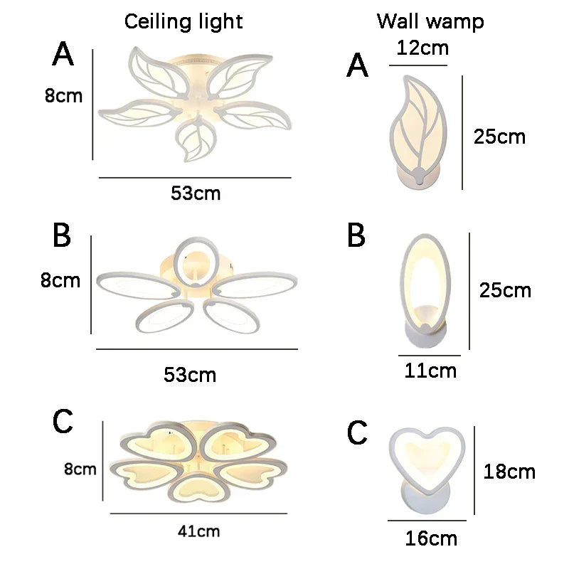 ثريا سقف LED أكريليكية من DecorBites™ مزودة بخمسة مصابيح لغرفة المعيشة الحديثة وغرفة النوم
