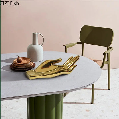 DecorBites™ Hand Palm Ceramic Fruit Plate Tray Home Decor