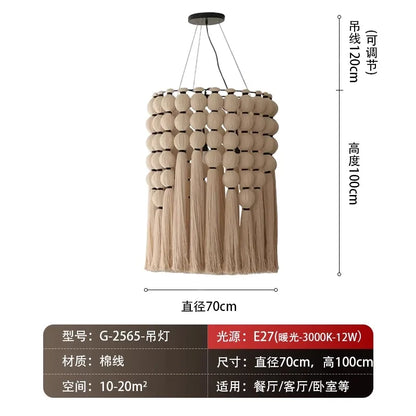 DecorBites™ Bohemian Tassel Pendant LED Light for Cozy Atmosphere