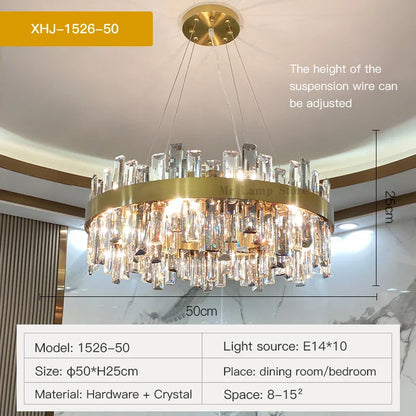 DecorBites™ Crystal Chandelier: Modern Luxury, High-end, Creative Design for Living Room, Bedroom, Kitchen