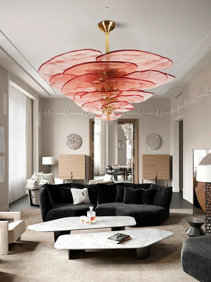 Decorbites™ Grüne Blatt Glas Deckenleuchter - Elegante Vintage-Lüster für Wohnzimmer- und Esszimmer-Dekoration