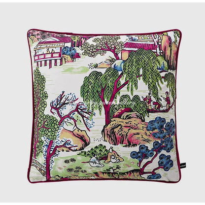 Funda de cojín de lujo DecorBites™ con diseño de grulla para cama y sofá