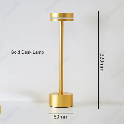 DecorBites™ LED Touch Table Lamp: Rechargeable Three-tone Lighting for Living Room, Bedroom, Study.