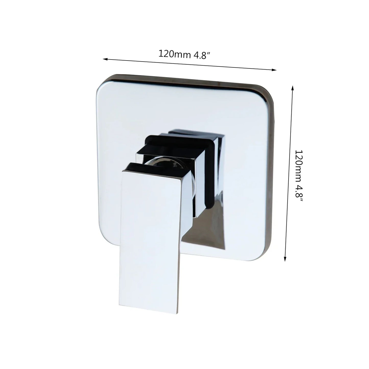 DecorBites™ Black Brass Wall Mounted Bathroom Faucet and Shower Mixer with Single Valve