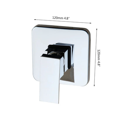 DecorBites™ Black Brass Wall Mounted Bathroom Faucet and Shower Mixer with Single Valve