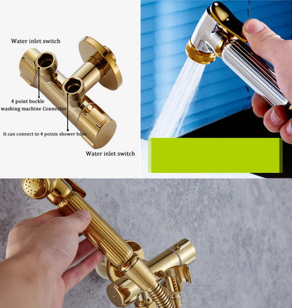 DecorBites™ Bidet Faucet Wall Brass Handheld Hygienic Shower Head Sprayer Tap