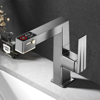 DecorBites™ LED Basin Faucet Pull Out Mixer Tap Hot Cold Water Bathroom Sink Vanity