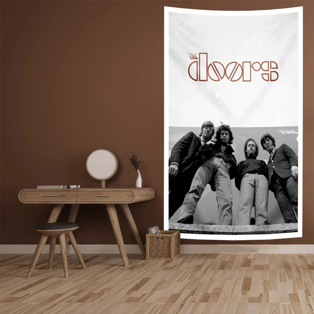 The Doors Rock Band Wall Tapestry by Decobites - Bohemian Bedroom Decor