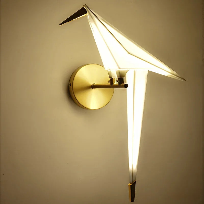 DecorBites™ Gold Origami Bird Floor Lamp: Modern Home Decor and Reading Light