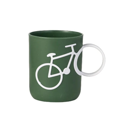 DecorBites™ Bike-Shaped Toothbrush Holder Cup Unbreakable Food-Safe Mouthwash Mug