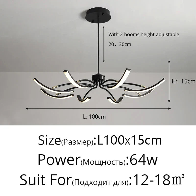 DecorBites™ LED Chandeliers for Modern Living Room Bedroom Study Kitchen Lighting