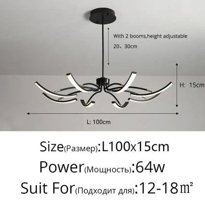 DecorBites™ LED Chandeliers for Modern Living Room Bedroom Study Kitchen Lighting