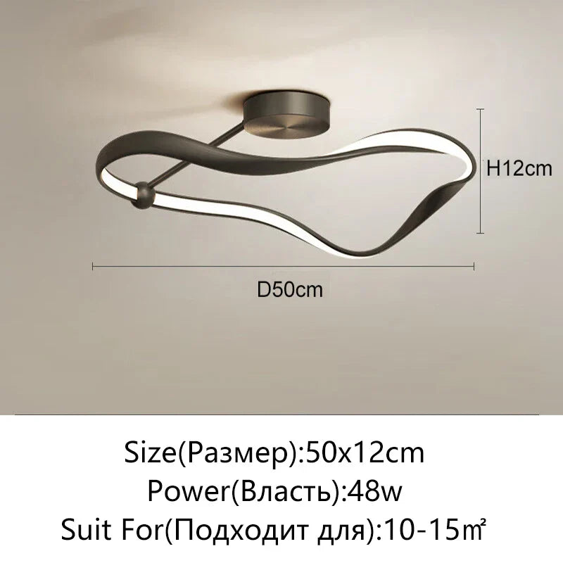 DecorBites™ LED Ceiling Light: Modern Minimalist Nordic Design for Bedroom, Living Room, Study, Kitchen & Restaurant