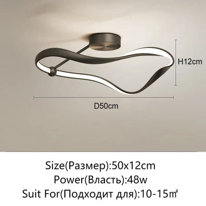 DecorBites™ LED Ceiling Light: Modern Minimalist Nordic Design for Bedroom, Living Room, Study, Kitchen & Restaurant