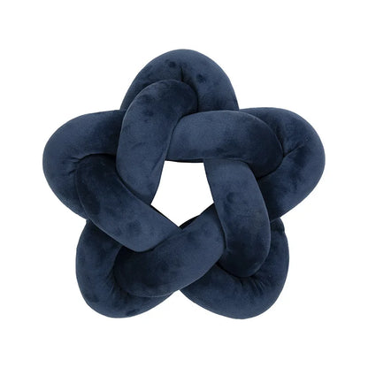 DecorBites™ Knot Blue Star Ball Pillow Set | Handmade Soft Cushions for Home Office