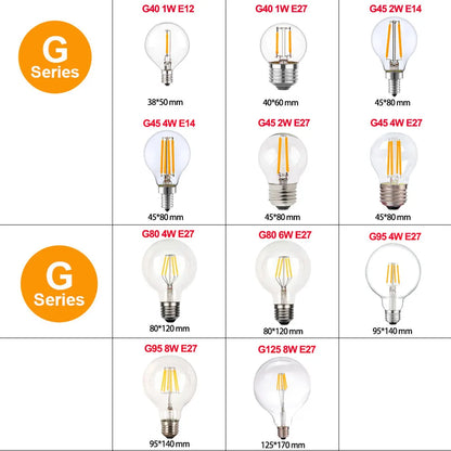 Bombilla de Filamento LED™ Decorbites Vidrio Transparente T16 A19 ST64 Regulable Luz Vintage