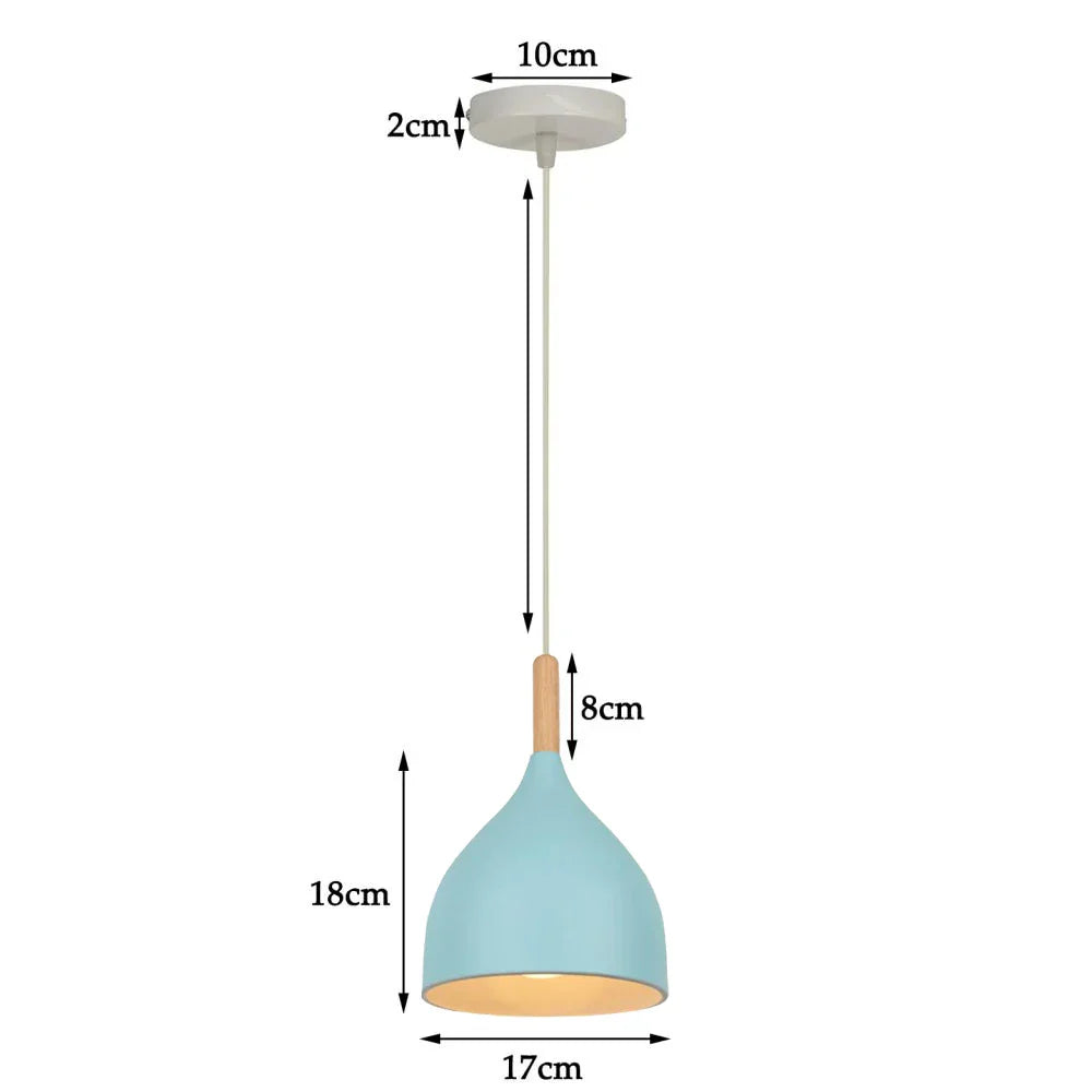 ديكوربايتس™ مصابيح معلقة باللون الأزرق النورديك E27 مصابيح معلقة عصرية لغرفة المعيشة وتناول الطعام والمطبخ