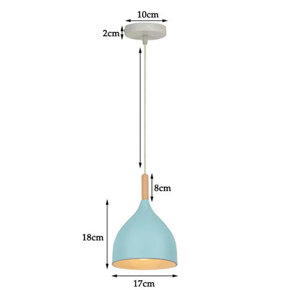 ديكوربايتس™ مصابيح معلقة باللون الأزرق النورديك E27 مصابيح معلقة عصرية لغرفة المعيشة وتناول الطعام والمطبخ