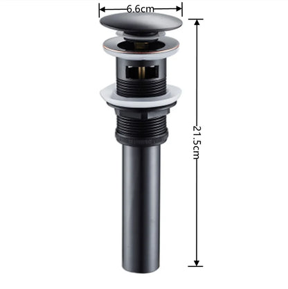 DecorBites™ Brass Pop Up Drain for Bathroom Lavatory Sink - Water Drainer