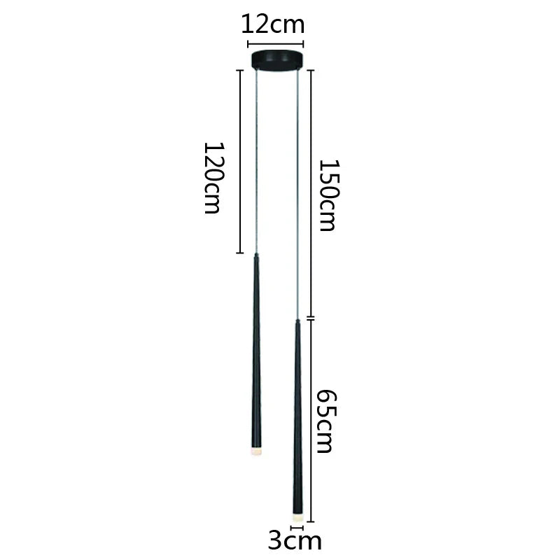 DecorBites™ LED Minimalist Pendant Lamp - Black/White for Bedroom, Dining, Coffee Shop Lighting