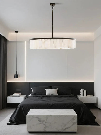 Lámpara colgante de techo redonda, elegante y lujosa DecorBites™ Gold Marble.