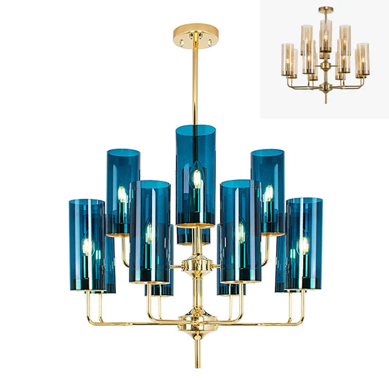 DecorBites™ Glass Chandelier: Elegant Nordic Design Hanging Lamp for Kitchen Island, Restaurant, and Home