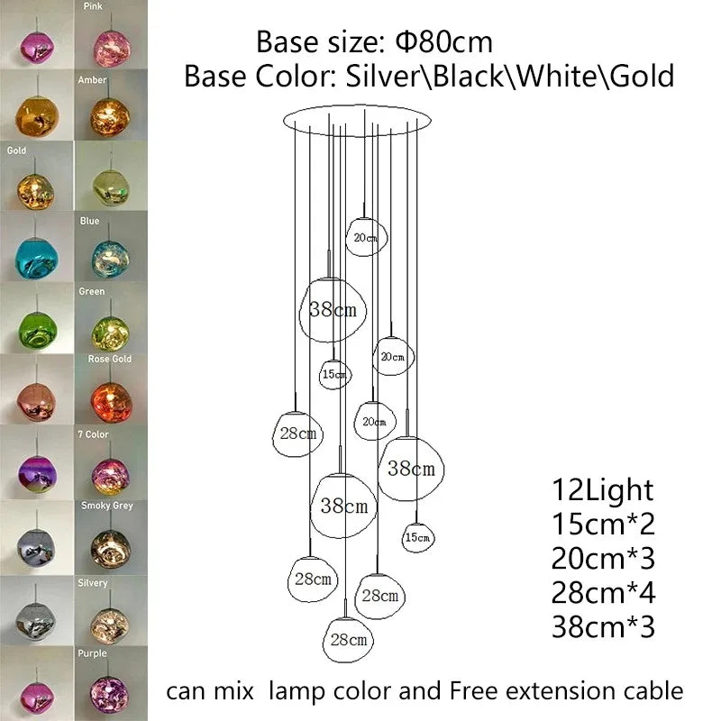 Nordic Lava Acrylic Pendant Light