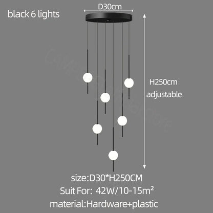 Lámparas de araña LED creativas DecorBites™: Diseño lujoso para salas de estar, grandes luminarias para escaleras