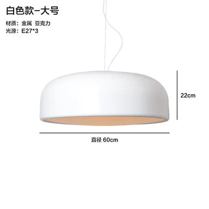 DecorBites™ Glossy Black Round Nordic Pendant Light for Dining Room and Bar Decor