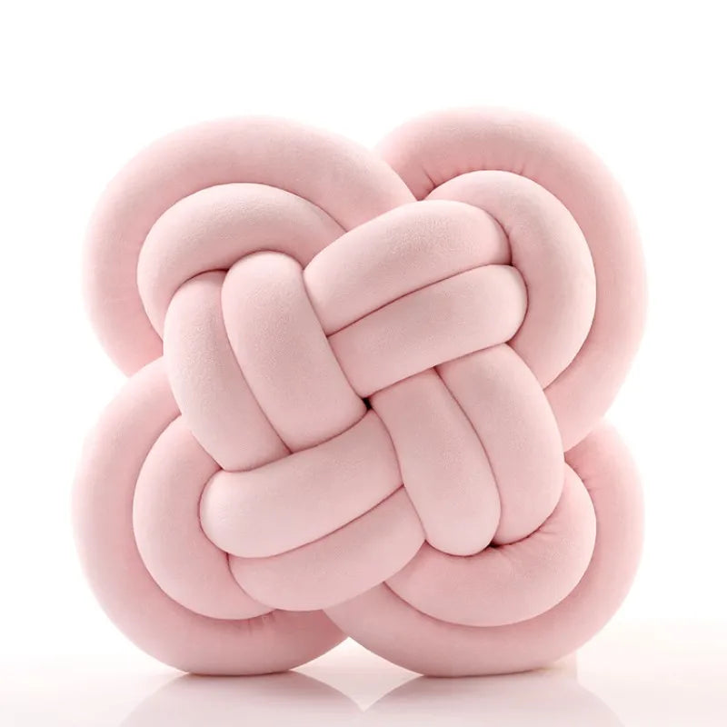 DecorBites™ Knot Pillow Ball Xmas Decorative Throw Pillow with Soft Plush