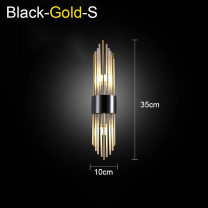 DecorBites™ Crystal Wall Lamp: Elegant LED Indoor Lighting for Living Room, Bedroom, Hotel, and TV Background