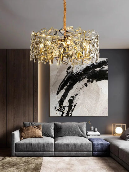 DecorBites™ Crystal Chandelier: Modern Bedroom Lighting Fixture for Home Decoration