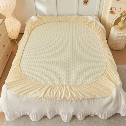 Decobites Lace Ruffles Cooling Bed Skirt Set with Pillowcases