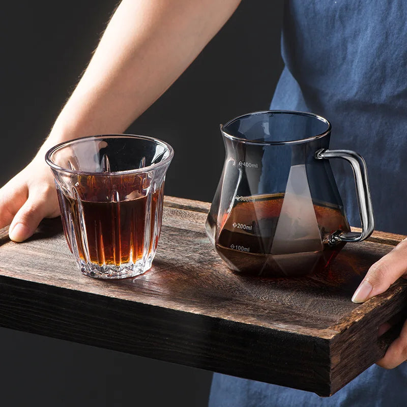 Decorbites™ Diamantglas-Kaffeekanne mit wiederverwendbarem Filterbecher