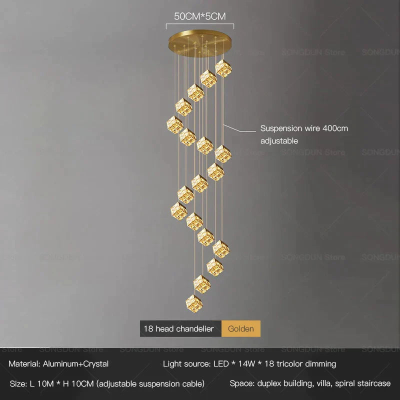 Lámpara de pared tipo candelabro de cristal DecorBites™ para mesita de noche, ideal para salas de estar de diseño y dormitorios de hotel.