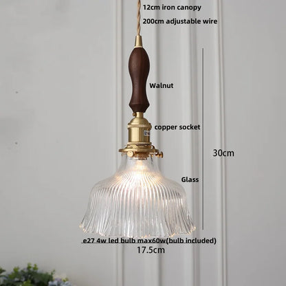 DecorBites™ Brass Glass LED Pendant Light: Nordic Modern Simple Home Decor Hanging Lamp