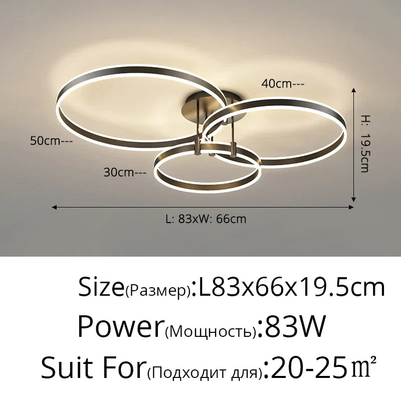 DecorBites™ LED Acrylic Chandeliers Up/Down Lights Lusters for Living Room Bedroom Home Decor