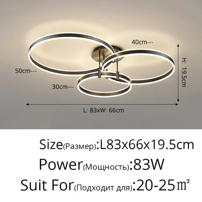 DecorBites™ LED Acrylic Chandeliers Up/Down Lights Lusters for Living Room Bedroom Home Decor