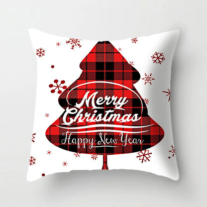 DecorBites™ Christmas Cushion Cover 45x45cm Xmas Pillowcase for Sofa - Happy New Year 2023