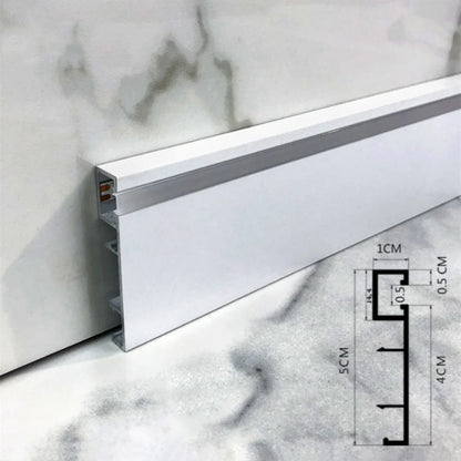 DecorBites™ LED Aluminium Profile Baseboard 1M/2M Linear Light Bar for Surface Mounted Skirting