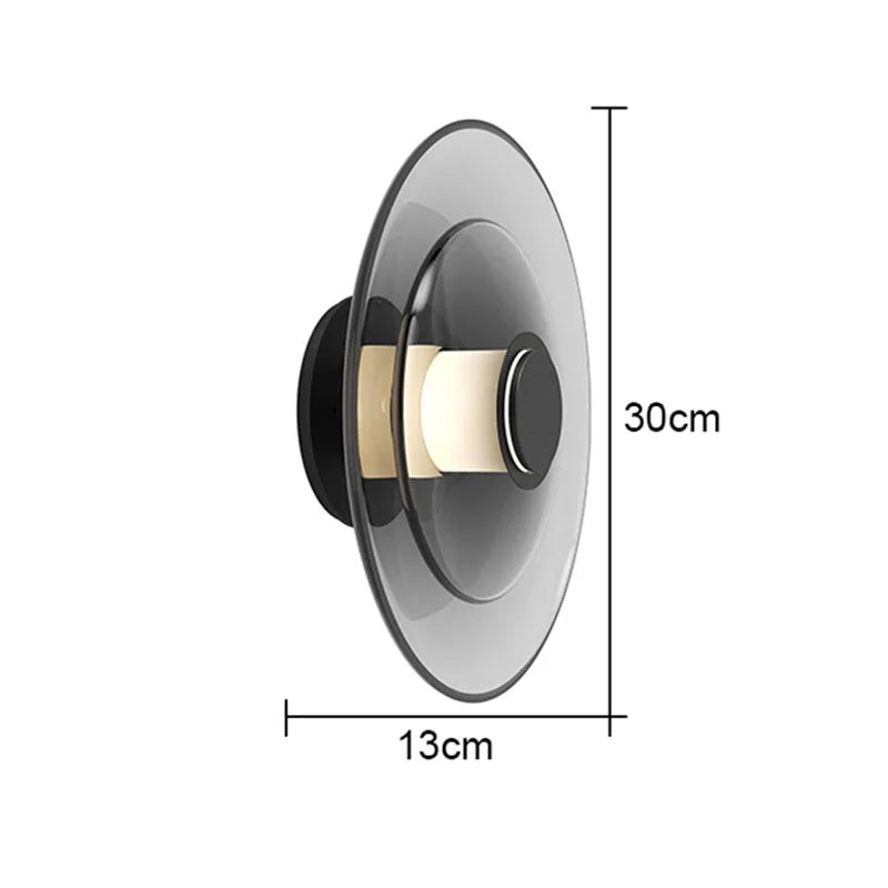 DecorBites™ Glass Wall Lamp: Nordic Minimalist LED for Dining, Living, Bedroom