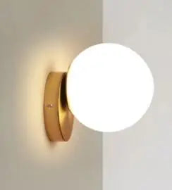 DecorBites™ Glass Ball Wall Lamp: Modern Nordic Design for Bedroom, Living Room, Study & Aisle