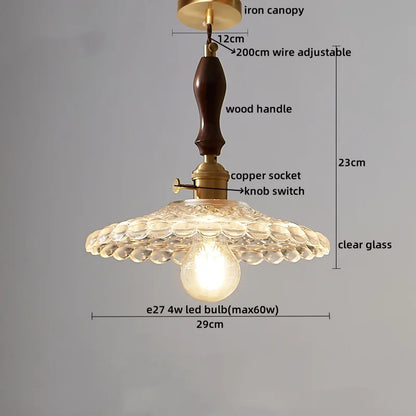 DecorBites™ LED Pendant Lamp Elegant Copper Glass Modern Style Hanging Light Fixtures