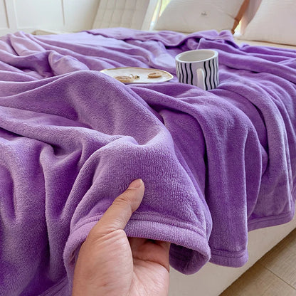 DecorBites™ Coral Velvet Summer Blanket: Extra Soft, Skin-friendly, Machine Washable